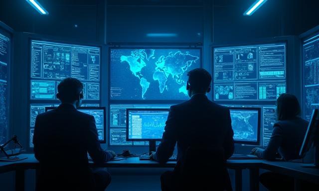 Support specialists monitoring systems with holographic overlays